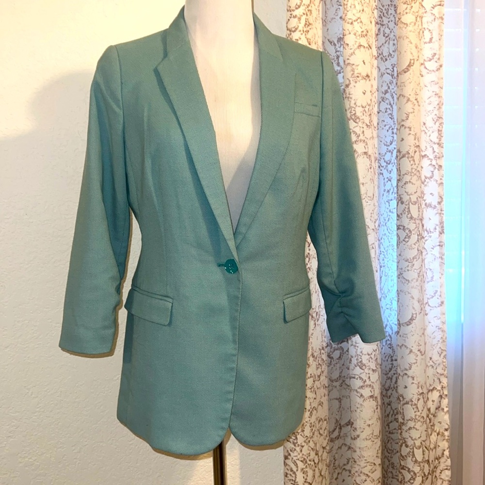 The Limited Teal Green Single-Button Blazer